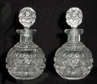 Pair of Cut Crystal Perfumes