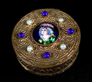 Jeweled French Portrait Compact