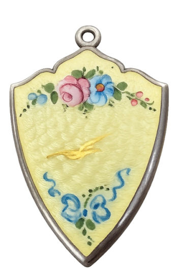 Enamel Guilloche Locket
