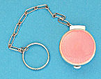 Sterling Silver Pink Enamel Guilloche Compact