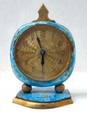 Ovide Enamel Guilloche Boudoir Clock