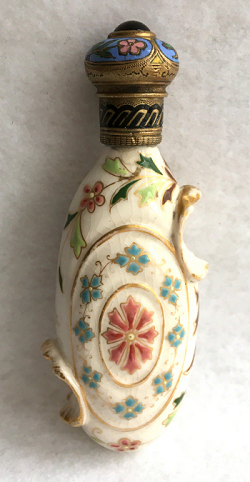 Enameled Perfume with Jeweled Top