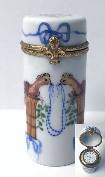 French Trinket Jar with Watch
