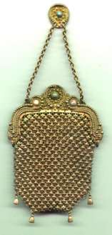 Sterling Silver Gold Overlay Purse 