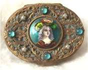 Jeweled French Portrait Compact