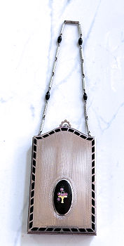 D. F. Briggs Vanity with Enameled Flower Basket