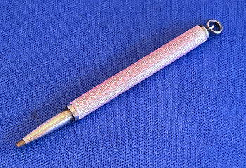 Sterling Silver Enamel Guilloche Mechanical Pencil