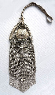 Whiting and Davis Silver Double Mesh Purse