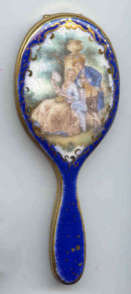 Figural Enameled Mirror Compact